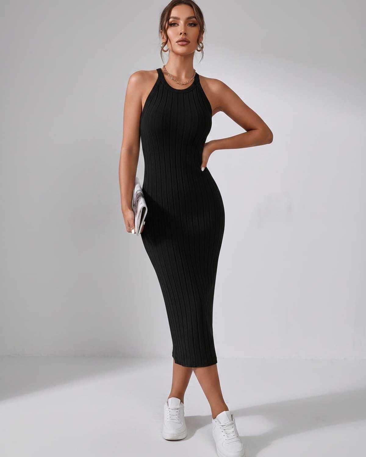 Ramblion Mia midi dress — crew neck neckline · styled view 13 · styled for cocktail season