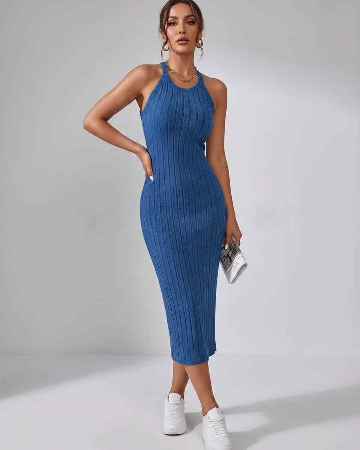 Ramblion Mia midi dress — crew neck neckline · styled view 16 · styled for cocktail season