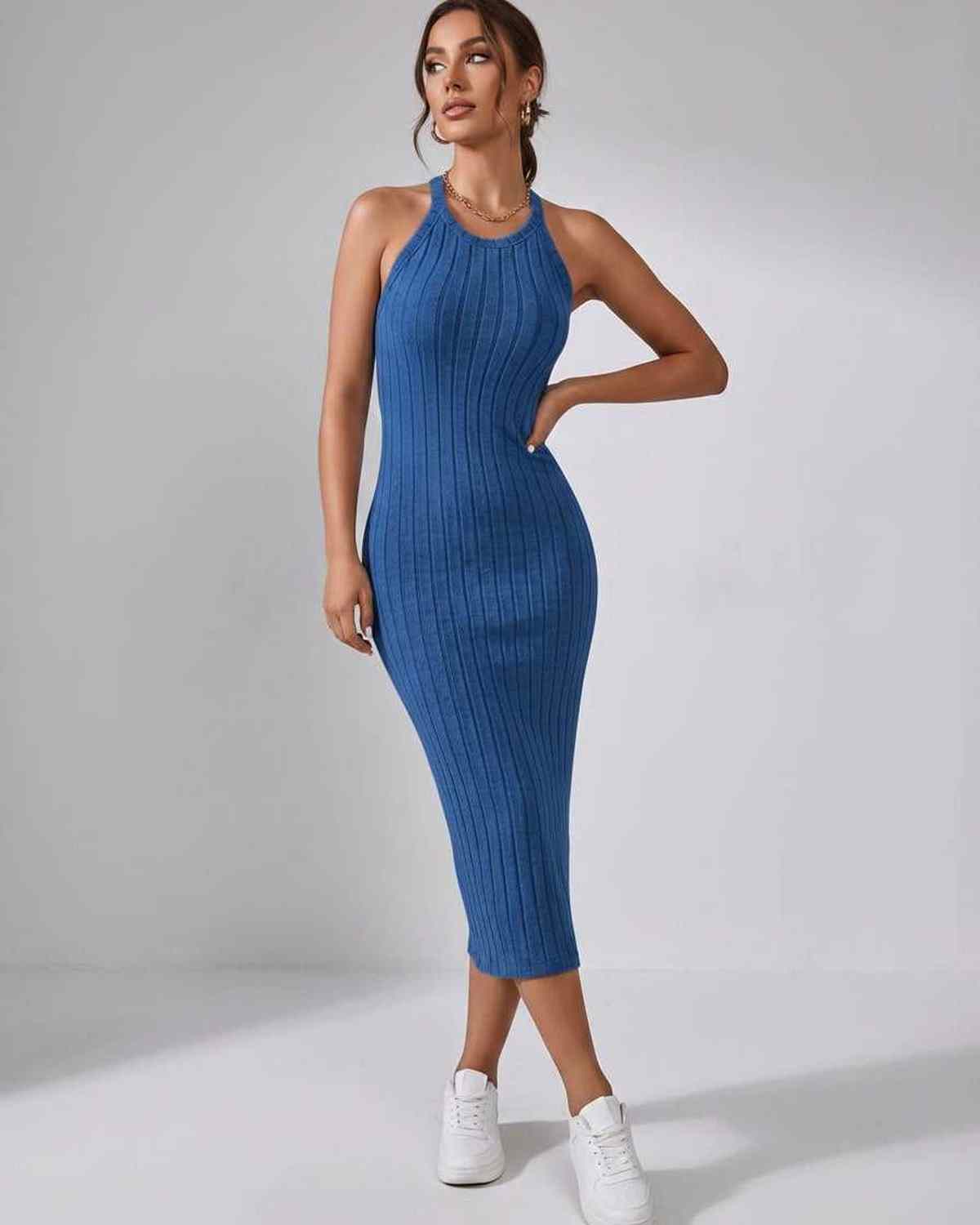 Ramblion Mia midi dress — crew neck neckline · styled view 17 · styled for cocktail season