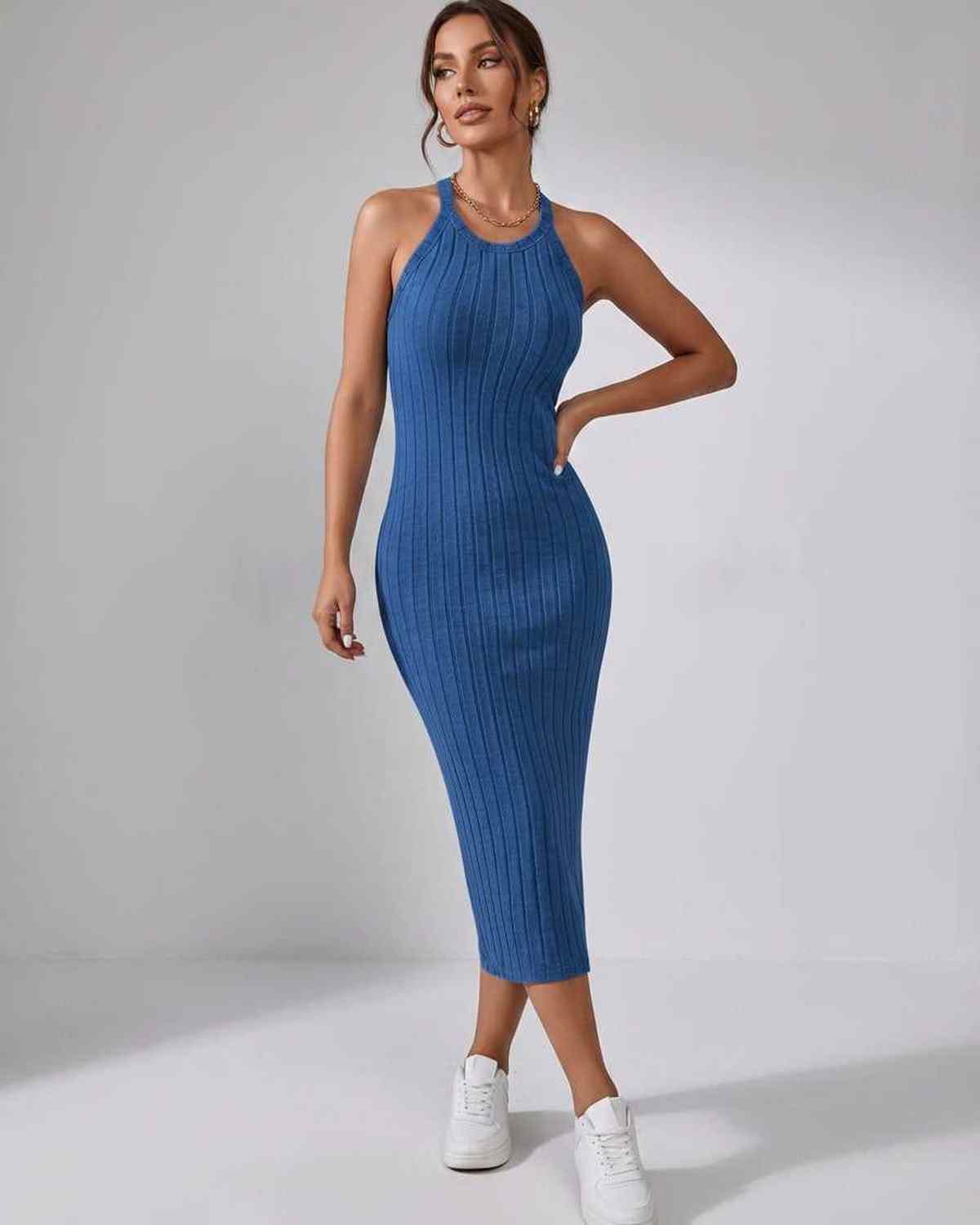 Ramblion Mia midi dress — crew neck neckline · styled view 18 · styled for cocktail season