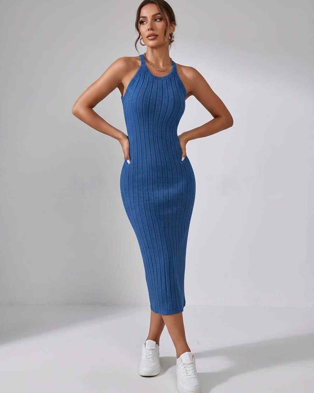 Ramblion Mia midi dress — crew neck neckline · styled view 19 · styled for cocktail season