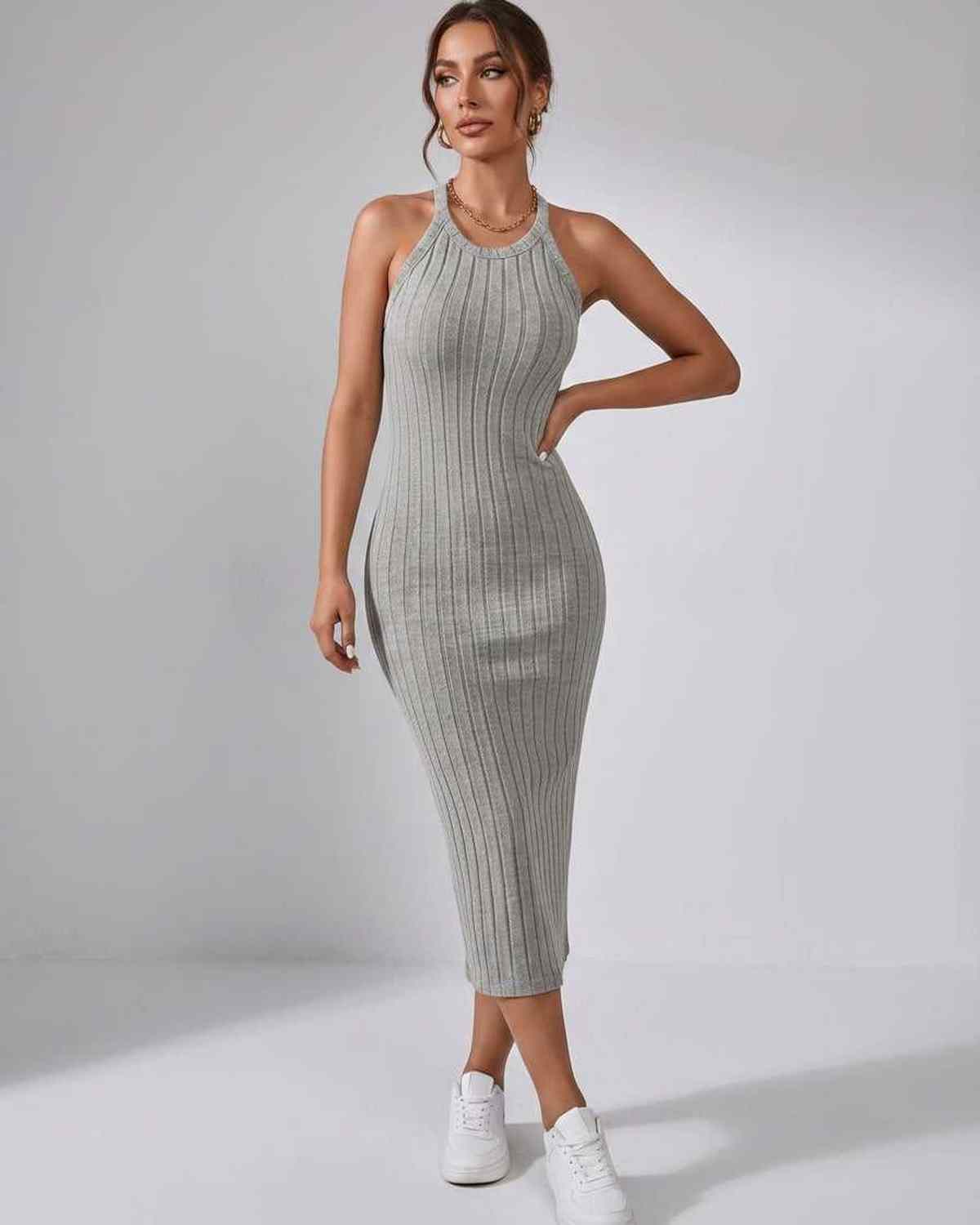 Ramblion Mia midi dress — crew neck neckline · styled view 23 · styled for cocktail season