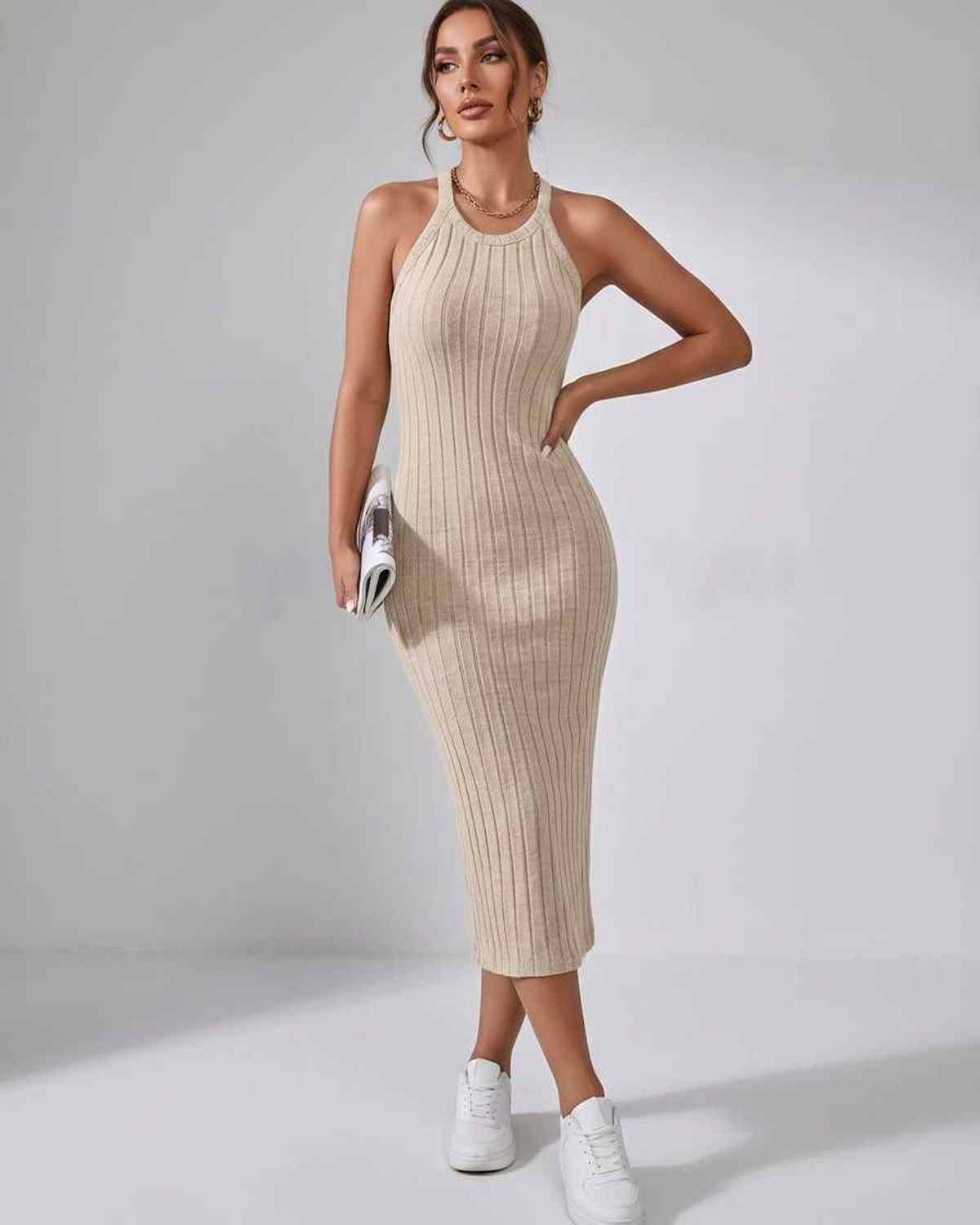 Ramblion Mia midi dress — crew neck neckline · styled view 33 · styled for cocktail season