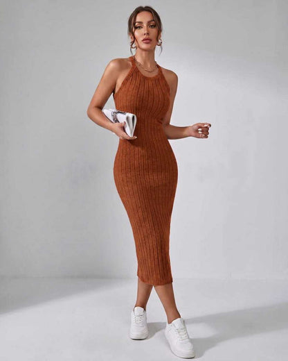 Ramblion Mia midi dress — crew neck neckline · styled view 36 · styled for cocktail season