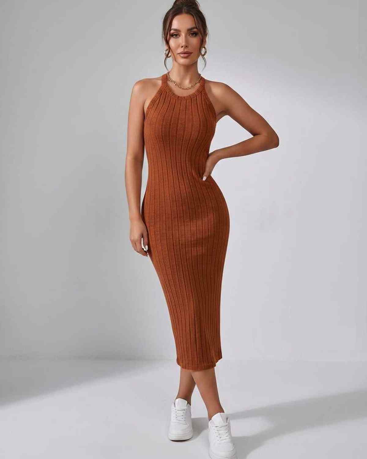 Ramblion Mia midi dress — crew neck neckline · styled view 37 · styled for cocktail season