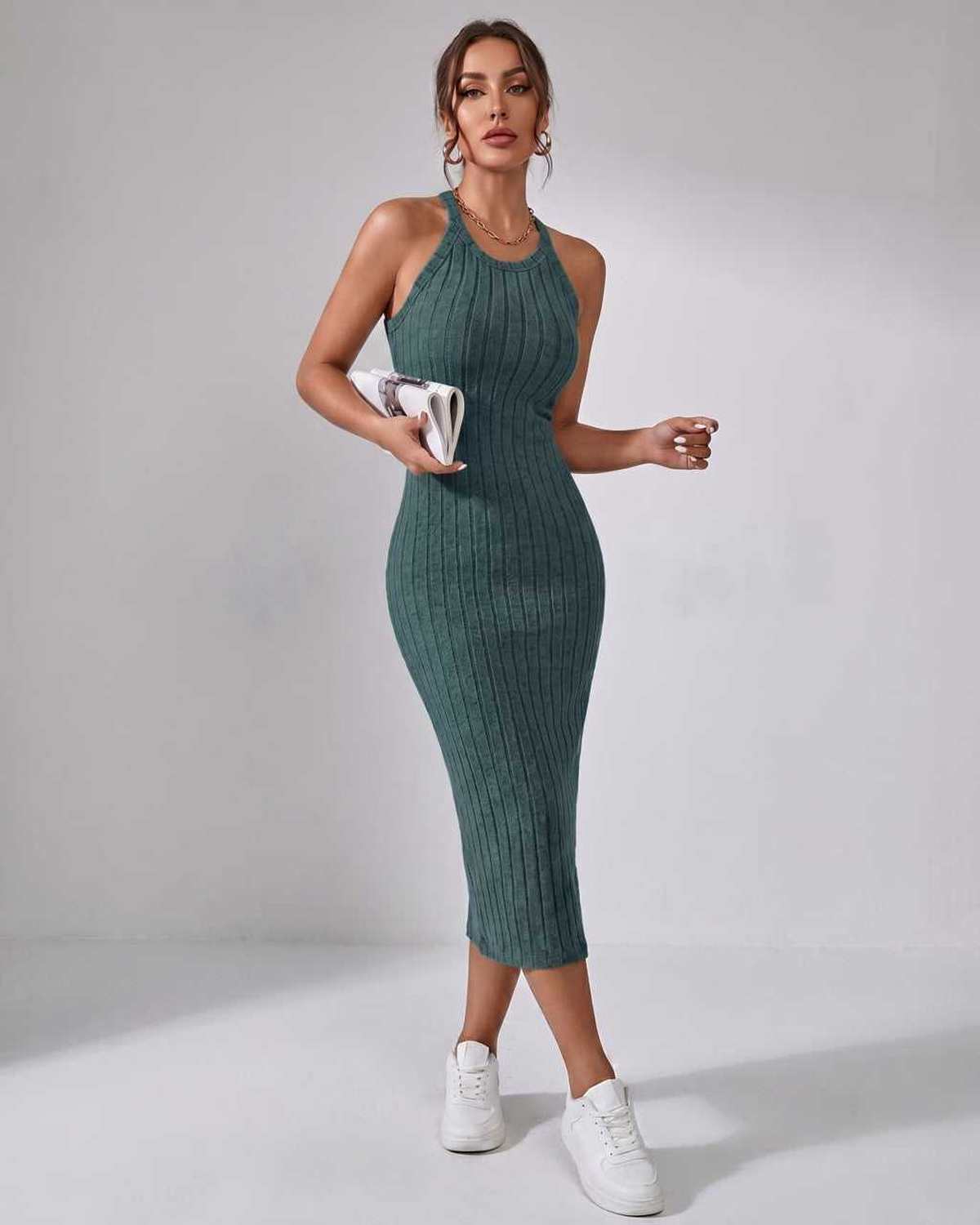 Ramblion Mia midi dress — crew neck neckline · styled view 43 · styled for cocktail season