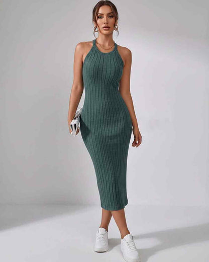 Ramblion Mia midi dress — crew neck neckline · styled view 48 · styled for cocktail season