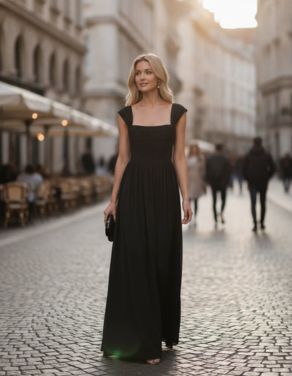 Michaela Maxi Dresses — Black | SKU: RB-933e6d-black-2,RB-933e6d-black-4,RB-933e6d-black-6,RB-933e6d-black-8,RB-933e6d-black-10,RB-933e6d-black-12,RB-933e6d-black-14,RB-933e6d-black-16,RB-933e6d-black-16W,RB-933e6d-black-18W,RB-933e6d-black-20W,RB-933e6d-black-22W