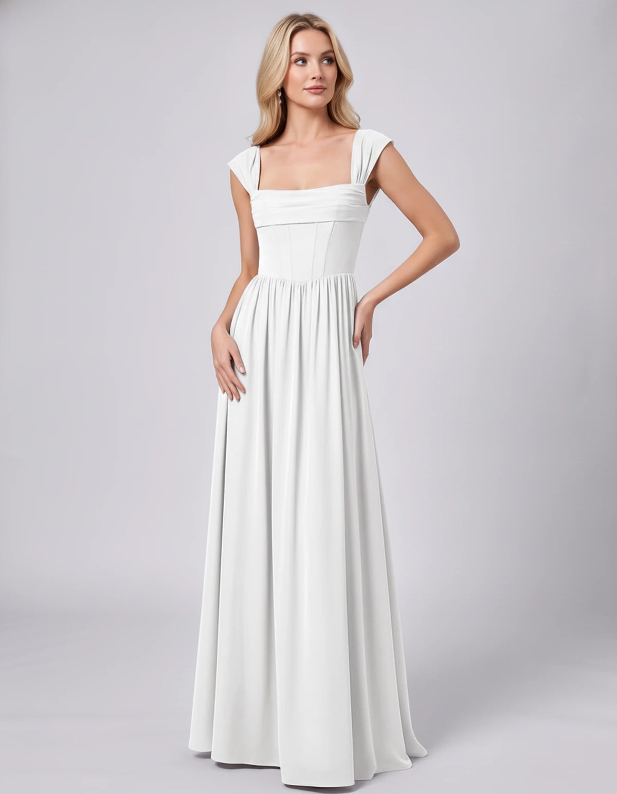 Michaela Maxi Dresses — White | SKU: RB-933e6d-white-2,RB-933e6d-white-4,RB-933e6d-white-6,RB-933e6d-white-8,RB-933e6d-white-10,RB-933e6d-white-12,RB-933e6d-white-14,RB-933e6d-white-16,RB-933e6d-white-16W,RB-933e6d-white-18W,RB-933e6d-white-20W,RB-933e6d-white-22W