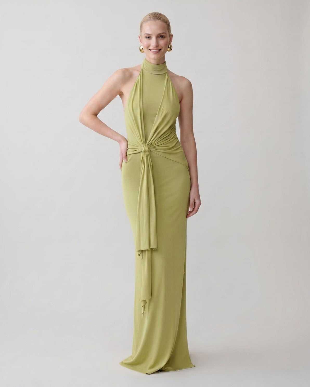 Ramblion Mira maxi dress — halter neckline · styled view 6 · styled for prom season