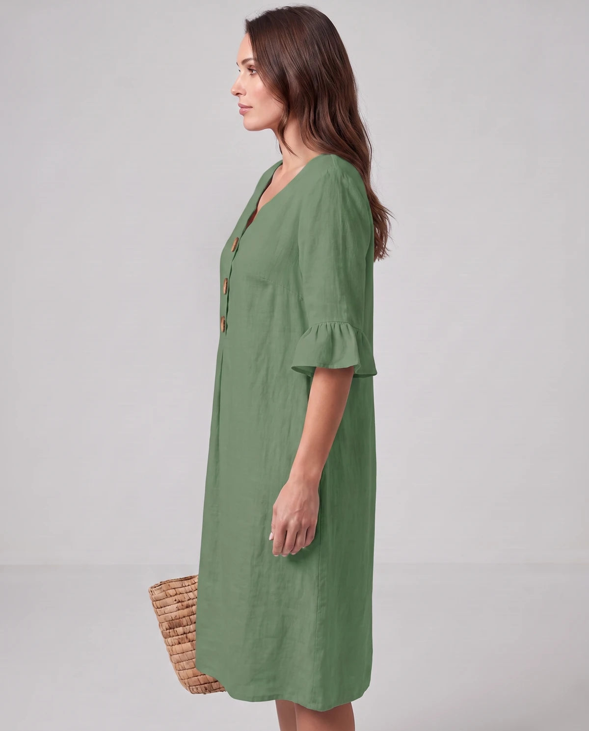 Mirabelle Midi Dresses — Green | SKU: RB-3c3d75-green-XS,RB-3c3d75-green-S,RB-3c3d75-green-M,RB-3c3d75-green-L,RB-3c3d75-green-XL,RB-3c3d75-green-2XL