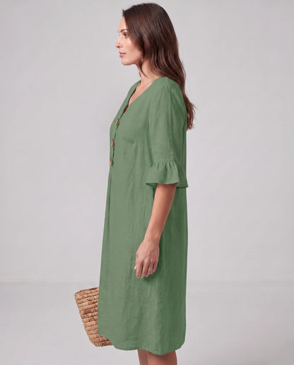 Mirabelle Midi Dresses — Green | SKU: RB-3c3d75-green-XS,RB-3c3d75-green-S,RB-3c3d75-green-M,RB-3c3d75-green-L,RB-3c3d75-green-XL,RB-3c3d75-green-2XL
