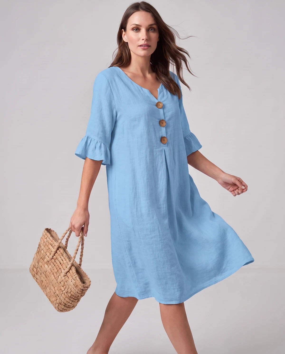 Mirabelle Midi Dresses — Sky Blue