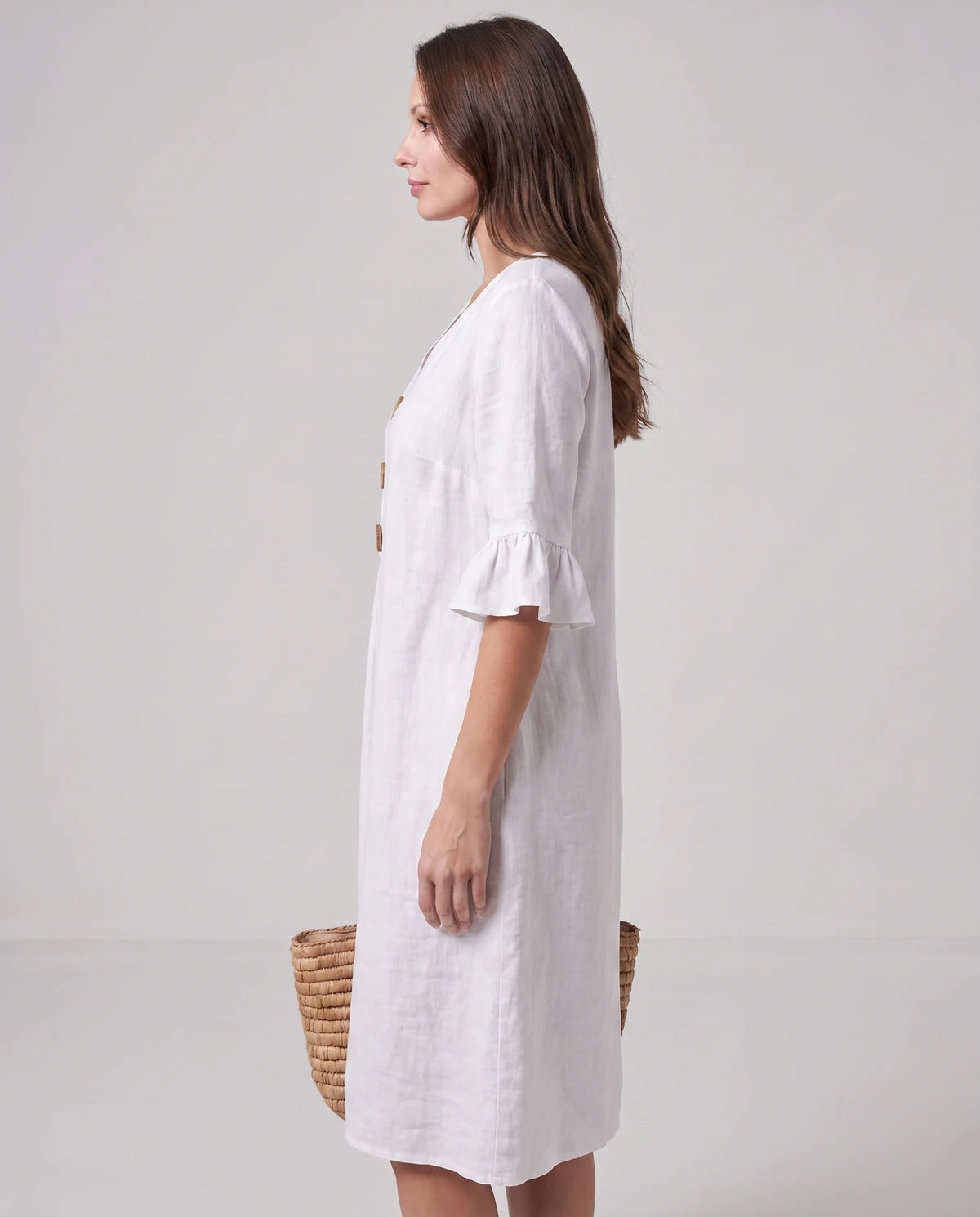 Mirabelle Midi Dresses — White | SKU: RB-3c3d75-white-XS,RB-3c3d75-white-S,RB-3c3d75-white-M,RB-3c3d75-white-L,RB-3c3d75-white-XL,RB-3c3d75-white-2XL