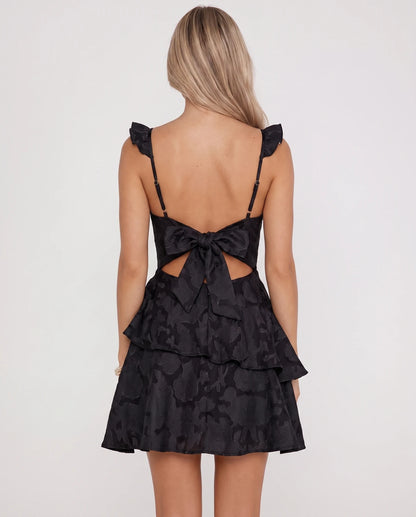 Mirielle Mini Dresses — Black | SKU: RB-2ac806-black-2,RB-2ac806-black-4,RB-2ac806-black-6,RB-2ac806-black-8,RB-2ac806-black-10,RB-2ac806-black-12,RB-2ac806-black-14,RB-2ac806-black-16,RB-2ac806-black-16W,RB-2ac806-black-18W,RB-2ac806-black-20W,RB-2ac806-black-22W