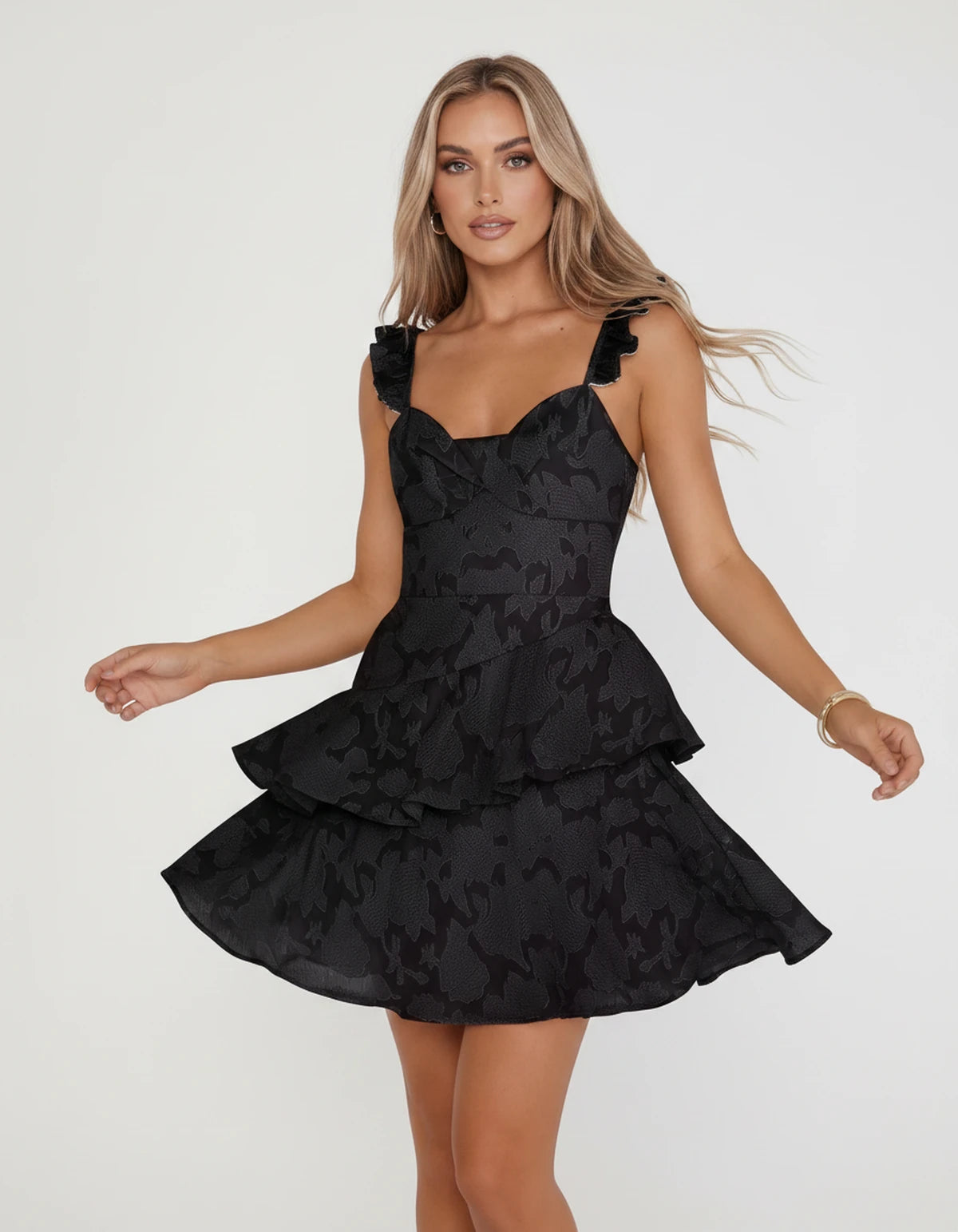 Mirielle Mini Dresses — Black | SKU: RB-2ac806-black-2,RB-2ac806-black-4,RB-2ac806-black-6,RB-2ac806-black-8,RB-2ac806-black-10,RB-2ac806-black-12,RB-2ac806-black-14,RB-2ac806-black-16,RB-2ac806-black-16W,RB-2ac806-black-18W,RB-2ac806-black-20W,RB-2ac806-black-22W