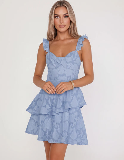 Mirielle Mini Dresses — Dusty Blue | SKU: RB-2ac806-dustyb76-2,RB-2ac806-dustyb76-4,RB-2ac806-dustyb76-6,RB-2ac806-dustyb76-8,RB-2ac806-dustyb76-10,RB-2ac806-dustyb76-12,RB-2ac806-dustyb76-14,RB-2ac806-dustyb76-16,RB-2ac806-dustyb76-16W,RB-2ac806-dustyb76-18W,RB-2ac806-dustyb76-20W,RB-2ac806-dustyb76-22W
