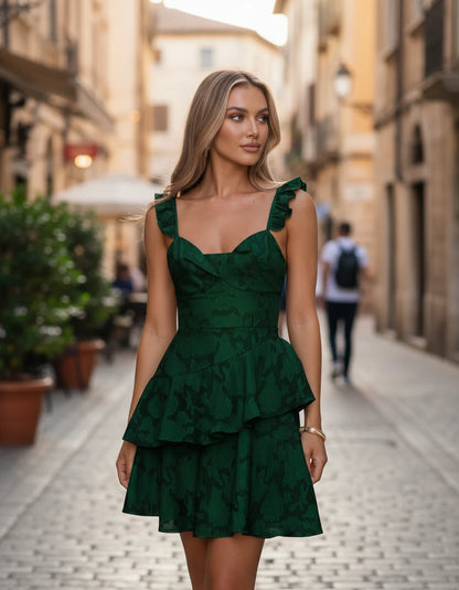 Mirielle Mini Dresses — Emerald | SKU: RB-2ac806-emerald-2,RB-2ac806-emerald-4,RB-2ac806-emerald-6,RB-2ac806-emerald-8,RB-2ac806-emerald-10,RB-2ac806-emerald-12,RB-2ac806-emerald-14,RB-2ac806-emerald-16,RB-2ac806-emerald-16W,RB-2ac806-emerald-18W,RB-2ac806-emerald-20W,RB-2ac806-emerald-22W