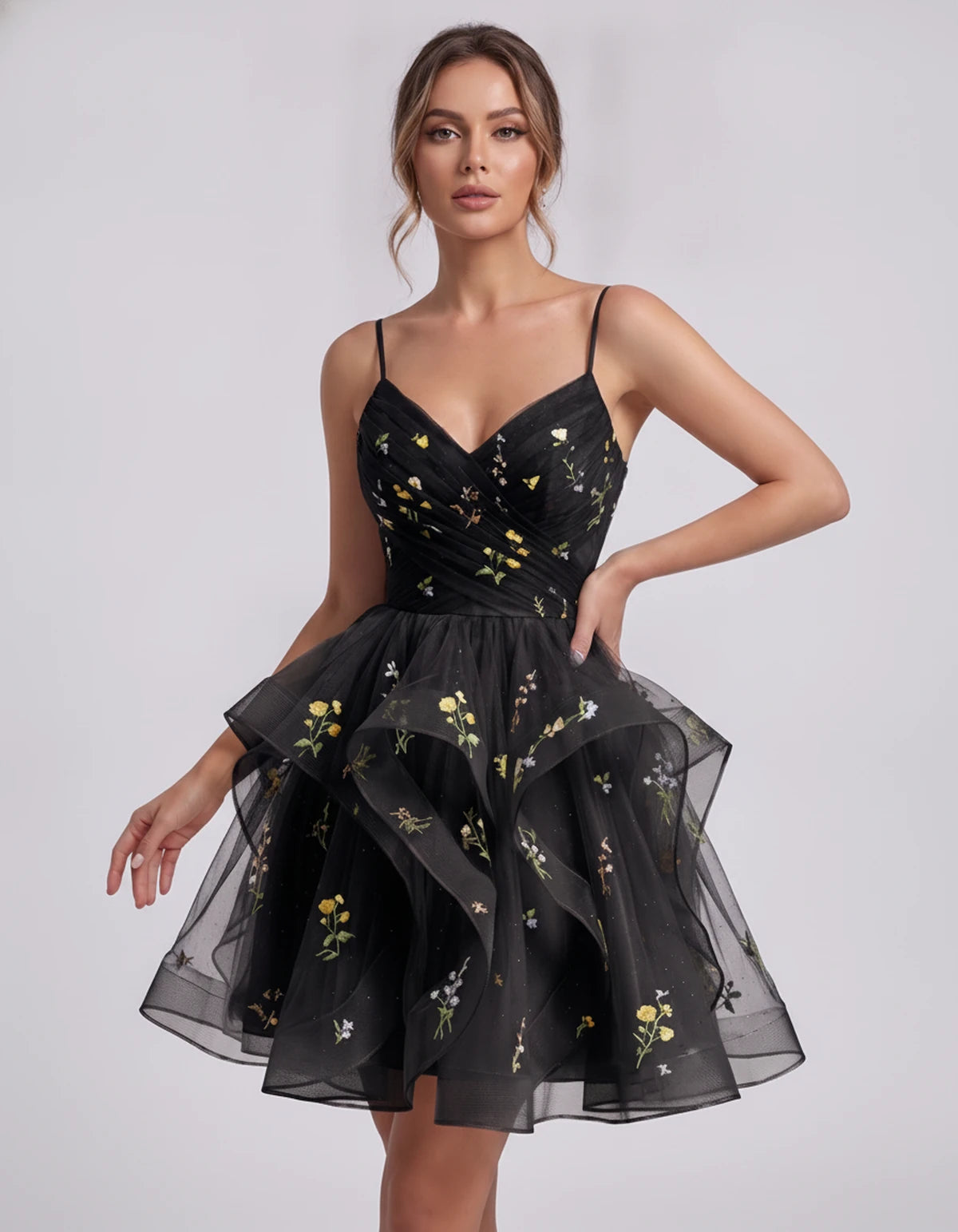 Modena Mini Dresses — Black | SKU: RB-6fd90b-black-2,RB-6fd90b-black-4,RB-6fd90b-black-6,RB-6fd90b-black-8,RB-6fd90b-black-10,RB-6fd90b-black-12,RB-6fd90b-black-14,RB-6fd90b-black-16,RB-6fd90b-black-16W,RB-6fd90b-black-18W,RB-6fd90b-black-20W,RB-6fd90b-black-22W