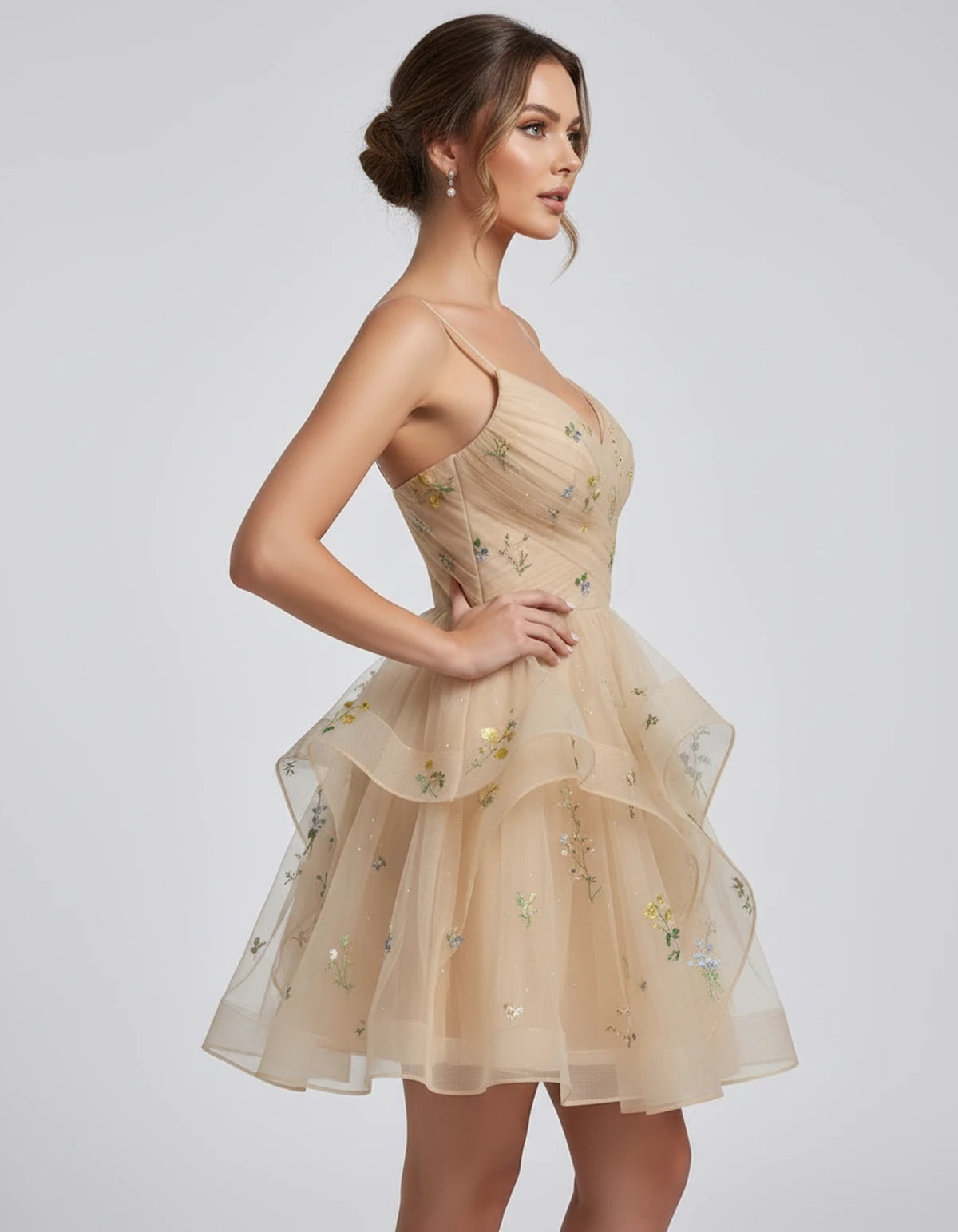 Modena Mini Dresses — Champagne | SKU: RB-6fd90b-champa2e-2,RB-6fd90b-champa2e-4,RB-6fd90b-champa2e-6,RB-6fd90b-champa2e-8,RB-6fd90b-champa2e-10,RB-6fd90b-champa2e-12,RB-6fd90b-champa2e-14,RB-6fd90b-champa2e-16,RB-6fd90b-champa2e-16W,RB-6fd90b-champa2e-18W,RB-6fd90b-champa2e-20W,RB-6fd90b-champa2e-22W