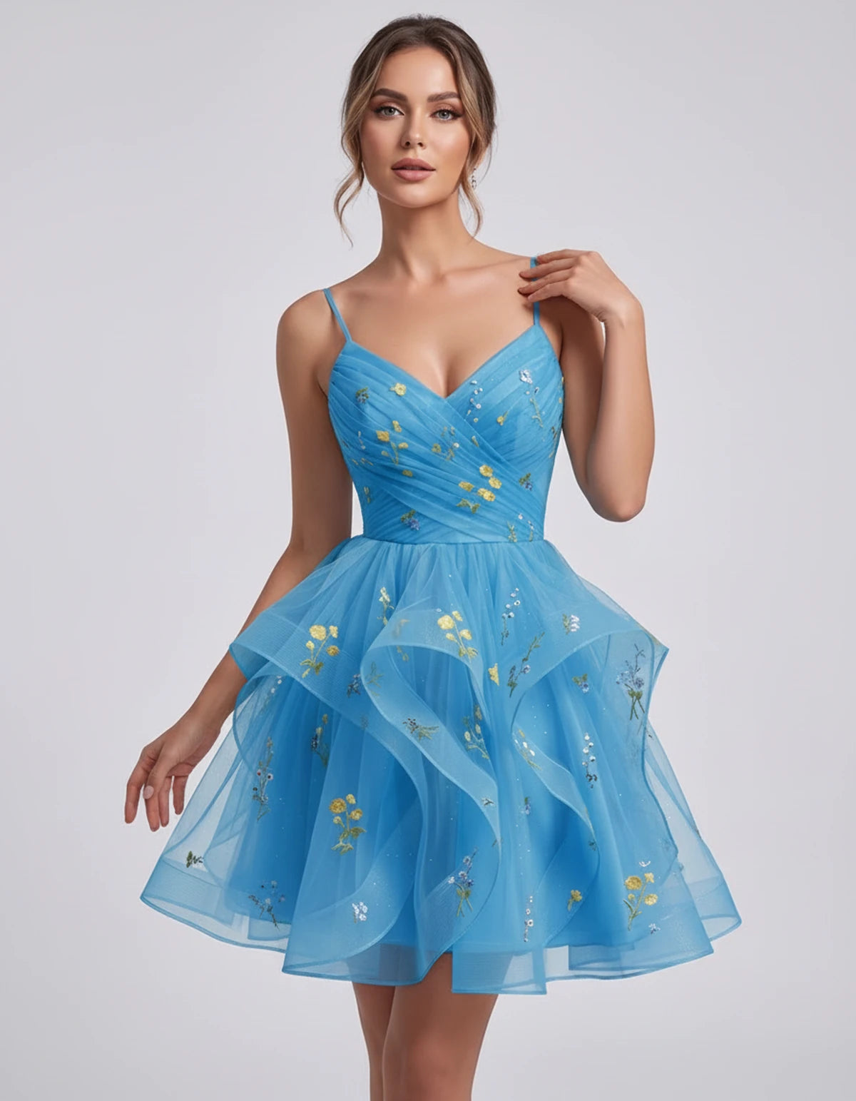 Modena Mini Dresses — Dusty Blue | SKU: RB-6fd90b-dustyb76-2,RB-6fd90b-dustyb76-4,RB-6fd90b-dustyb76-6,RB-6fd90b-dustyb76-8,RB-6fd90b-dustyb76-10,RB-6fd90b-dustyb76-12,RB-6fd90b-dustyb76-14,RB-6fd90b-dustyb76-16,RB-6fd90b-dustyb76-16W,RB-6fd90b-dustyb76-18W,RB-6fd90b-dustyb76-20W,RB-6fd90b-dustyb76-22W