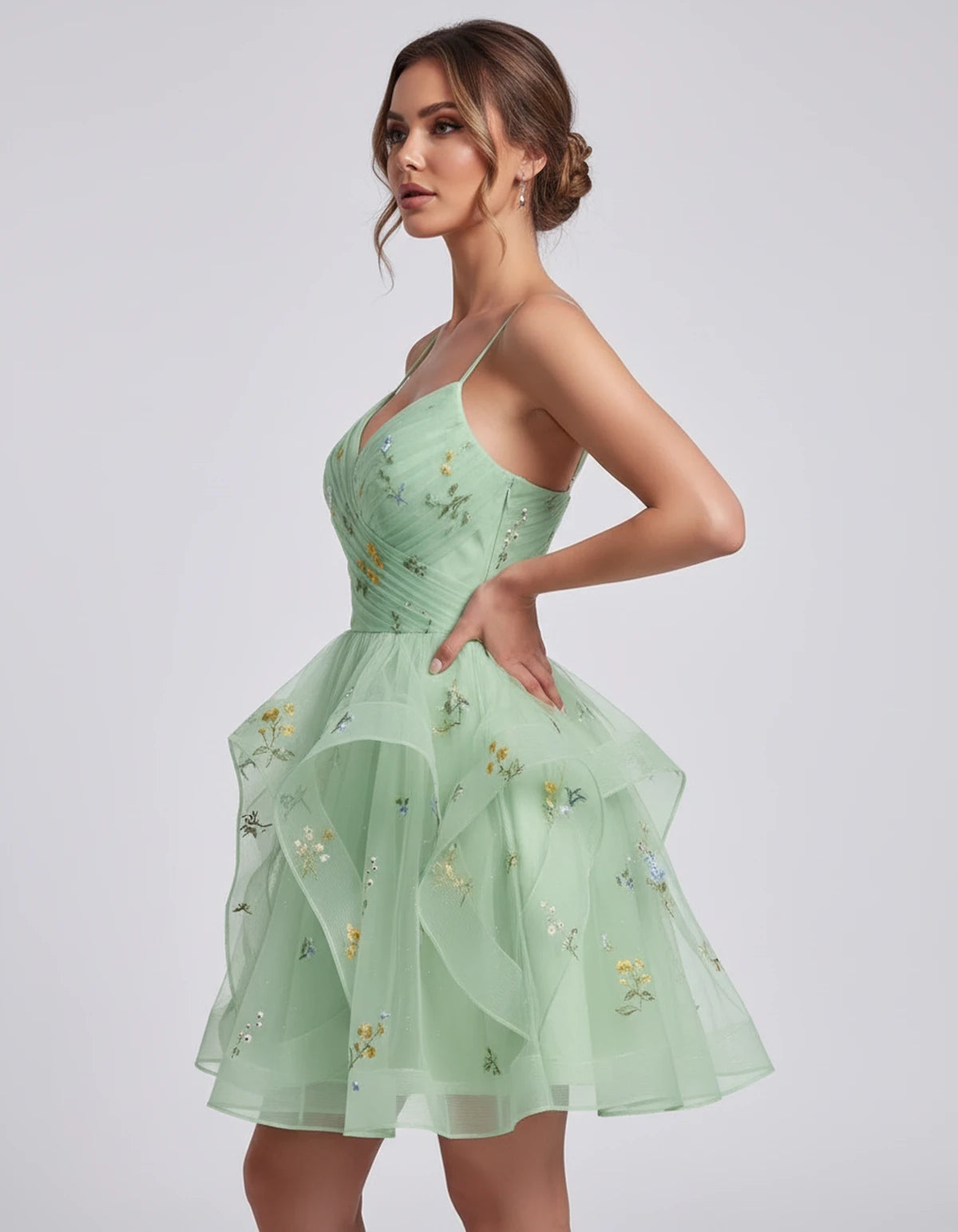 Modena Mini Dresses — Sage Green | SKU: RB-6fd90b-sagegr01-2,RB-6fd90b-sagegr01-4,RB-6fd90b-sagegr01-6,RB-6fd90b-sagegr01-8,RB-6fd90b-sagegr01-10,RB-6fd90b-sagegr01-12,RB-6fd90b-sagegr01-14,RB-6fd90b-sagegr01-16,RB-6fd90b-sagegr01-16W,RB-6fd90b-sagegr01-18W,RB-6fd90b-sagegr01-20W,RB-6fd90b-sagegr01-22W