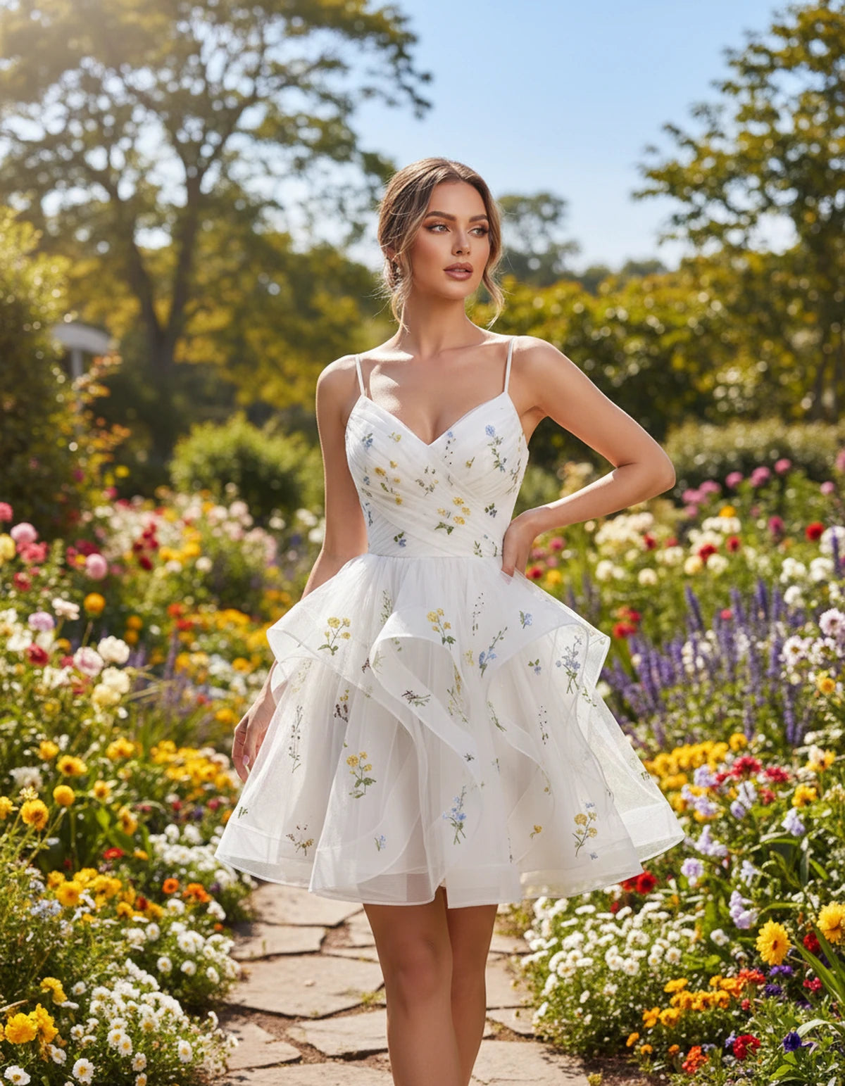 Modena Mini Dresses — White | SKU: RB-6fd90b-white-2,RB-6fd90b-white-4,RB-6fd90b-white-6,RB-6fd90b-white-8,RB-6fd90b-white-10,RB-6fd90b-white-12,RB-6fd90b-white-14,RB-6fd90b-white-16,RB-6fd90b-white-16W,RB-6fd90b-white-18W,RB-6fd90b-white-20W,RB-6fd90b-white-22W