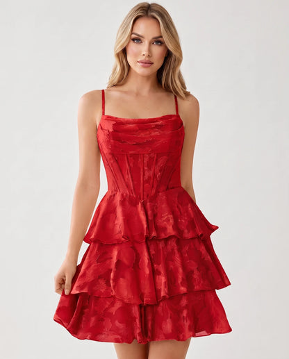Monaco Mini Dresses — Red