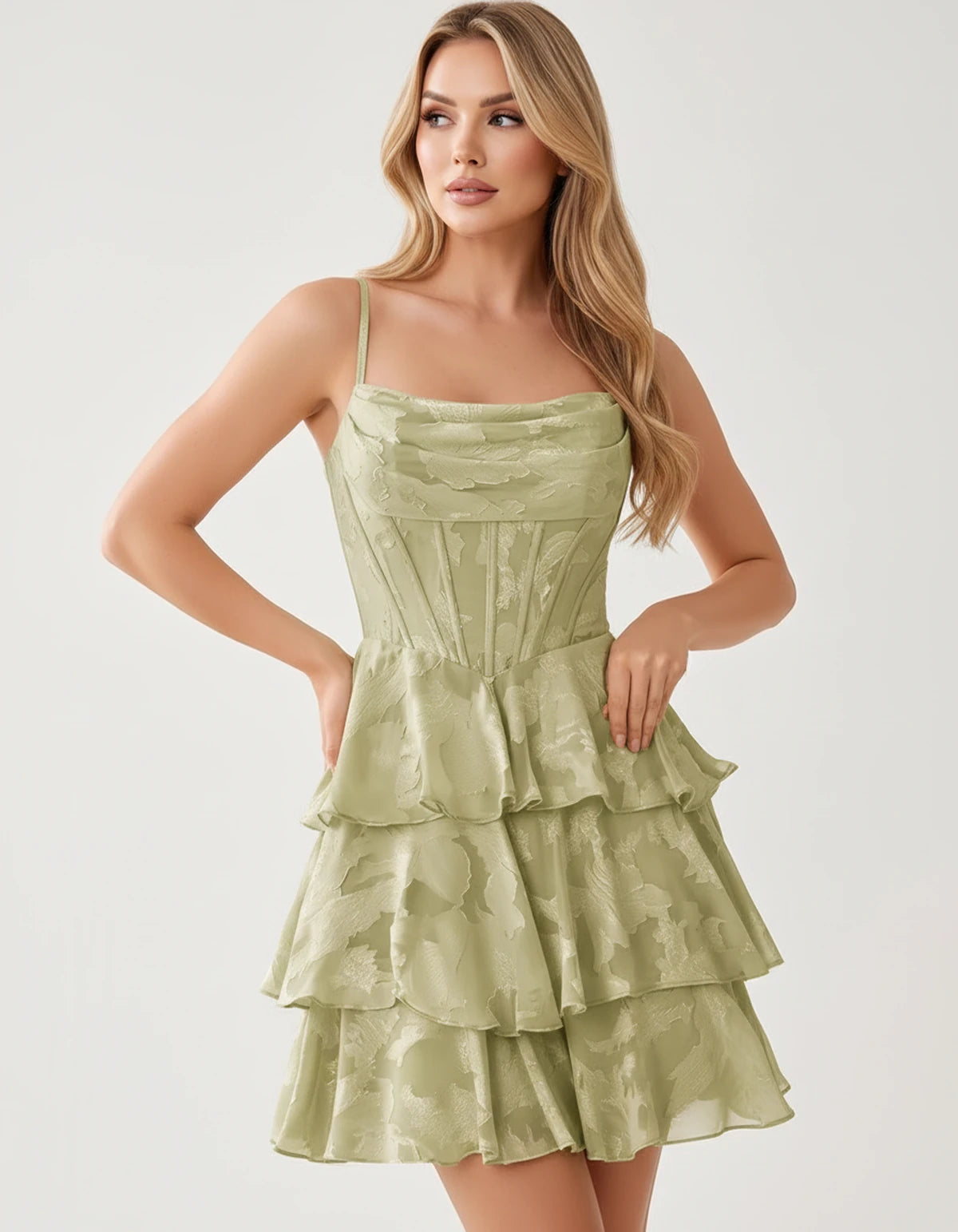 Monaco Mini Dresses — Sage Green | SKU: RB-bdba7e-sagegr01-2,RB-bdba7e-sagegr01-4,RB-bdba7e-sagegr01-6,RB-bdba7e-sagegr01-8,RB-bdba7e-sagegr01-10,RB-bdba7e-sagegr01-12,RB-bdba7e-sagegr01-14,RB-bdba7e-sagegr01-16,RB-bdba7e-sagegr01-16W,RB-bdba7e-sagegr01-18W,RB-bdba7e-sagegr01-20W,RB-bdba7e-sagegr01-22W