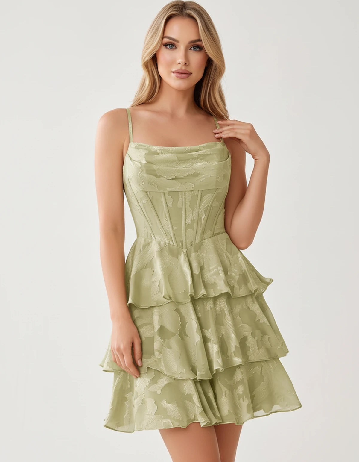 Monaco Mini Dresses — Sage Green | SKU: RB-bdba7e-sagegr01-2,RB-bdba7e-sagegr01-4,RB-bdba7e-sagegr01-6,RB-bdba7e-sagegr01-8,RB-bdba7e-sagegr01-10,RB-bdba7e-sagegr01-12,RB-bdba7e-sagegr01-14,RB-bdba7e-sagegr01-16,RB-bdba7e-sagegr01-16W,RB-bdba7e-sagegr01-18W,RB-bdba7e-sagegr01-20W,RB-bdba7e-sagegr01-22W