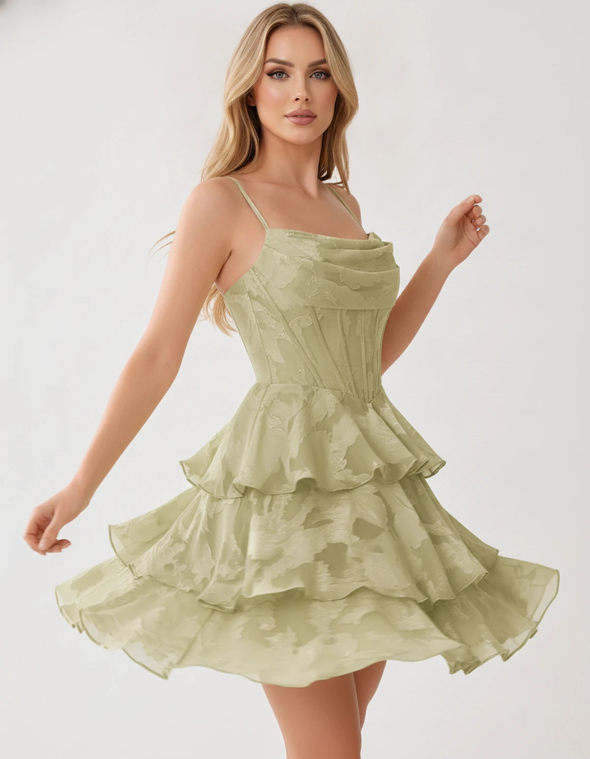 Monaco Mini Dresses — Sage Green | SKU: RB-bdba7e-sagegr01-2,RB-bdba7e-sagegr01-4,RB-bdba7e-sagegr01-6,RB-bdba7e-sagegr01-8,RB-bdba7e-sagegr01-10,RB-bdba7e-sagegr01-12,RB-bdba7e-sagegr01-14,RB-bdba7e-sagegr01-16,RB-bdba7e-sagegr01-16W,RB-bdba7e-sagegr01-18W,RB-bdba7e-sagegr01-20W,RB-bdba7e-sagegr01-22W