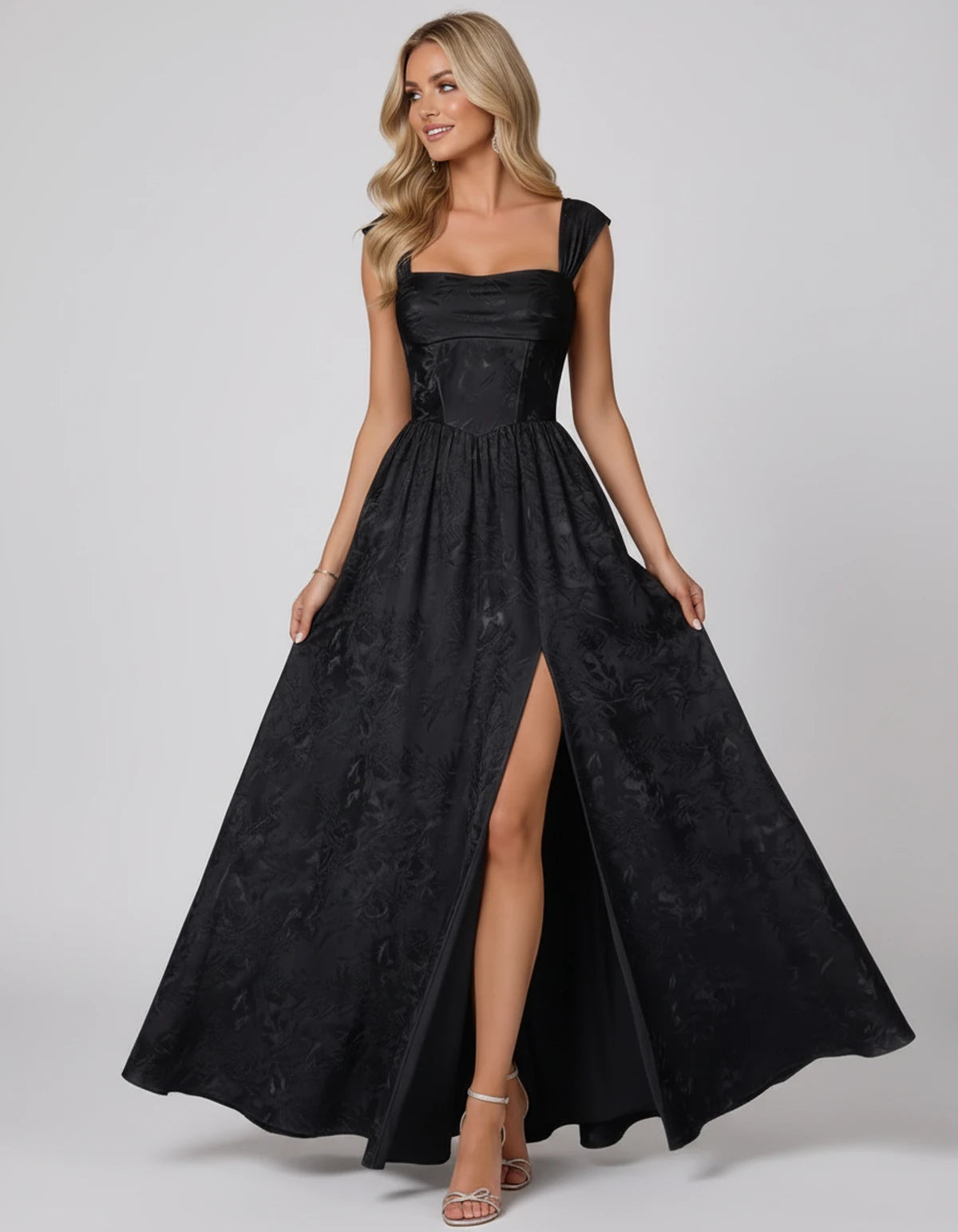 Montaigne Maxi Dresses — Black | SKU: RB-ab46ec-black-2,RB-ab46ec-black-4,RB-ab46ec-black-6,RB-ab46ec-black-8,RB-ab46ec-black-10,RB-ab46ec-black-12,RB-ab46ec-black-14,RB-ab46ec-black-16,RB-ab46ec-black-16 Plus,RB-ab46ec-black-20 Plus,RB-ab46ec-black-24 Plus,RB-ab46ec-black-22W