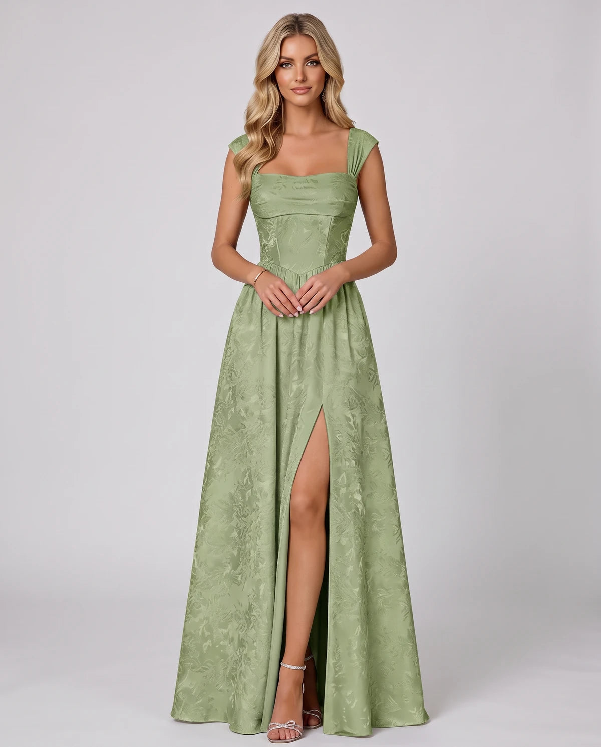 Montaigne Maxi Dresses — Dusty Sage