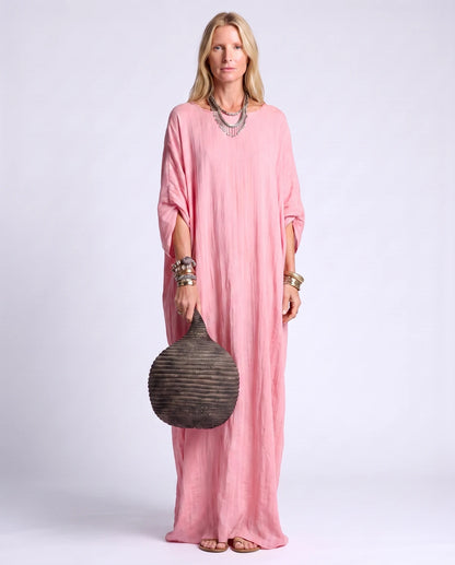 Monteverde Maxi Dresses — QZ2604184-fen | SKU: RB-cf5505-qz26049b-XS,RB-cf5505-qz26049b-S,RB-cf5505-qz26049b-M,RB-cf5505-qz26049b-L,RB-cf5505-qz26049b-XL,RB-cf5505-qz26049b-2XL