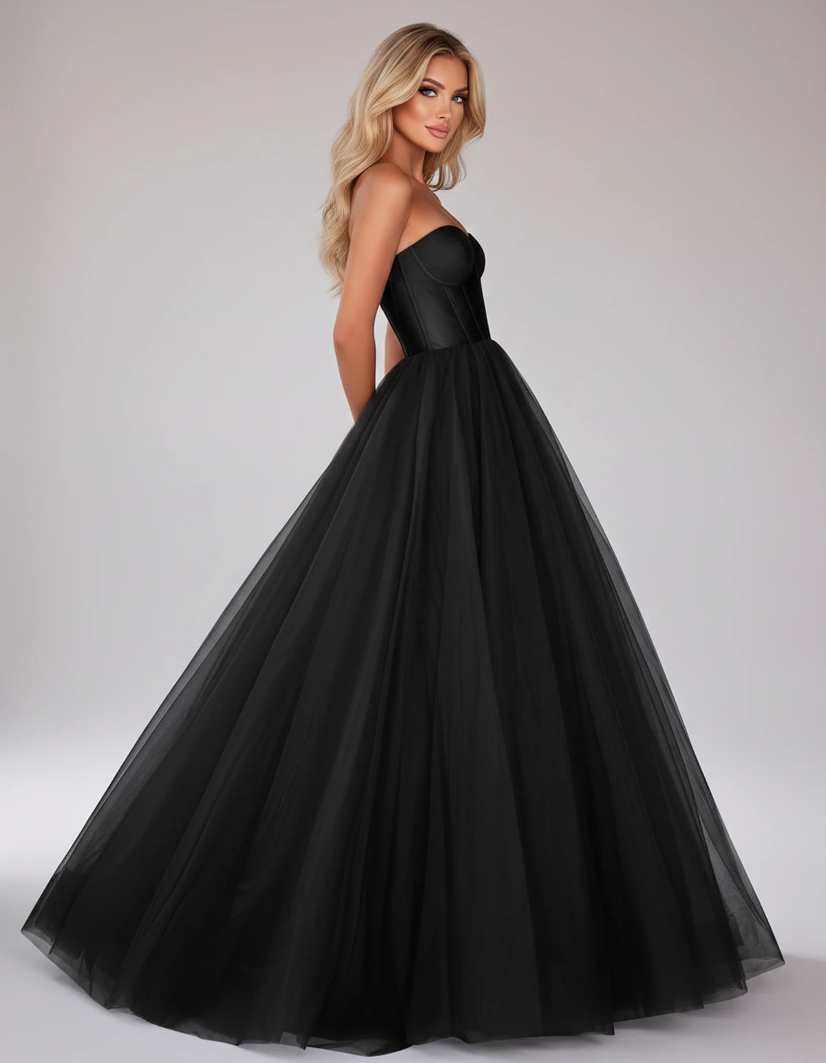Morvenna Maxi Dresses — Black | SKU: RB-922445-black-2,RB-922445-black-4,RB-922445-black-6,RB-922445-black-8,RB-922445-black-10,RB-922445-black-12,RB-922445-black-14,RB-922445-black-16,RB-922445-black-16W,RB-922445-black-18W,RB-922445-black-20W,RB-922445-black-22W