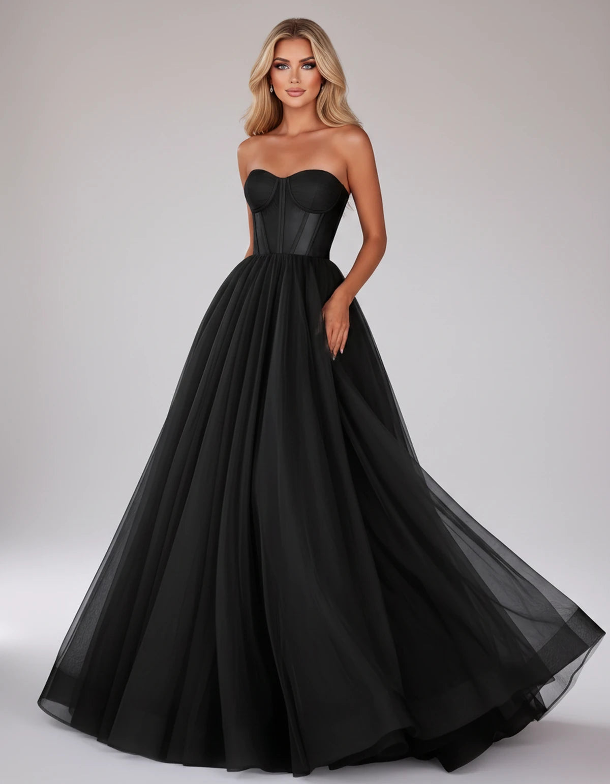 Morvenna Maxi Dresses — Black | SKU: RB-922445-black-2,RB-922445-black-4,RB-922445-black-6,RB-922445-black-8,RB-922445-black-10,RB-922445-black-12,RB-922445-black-14,RB-922445-black-16,RB-922445-black-16W,RB-922445-black-18W,RB-922445-black-20W,RB-922445-black-22W