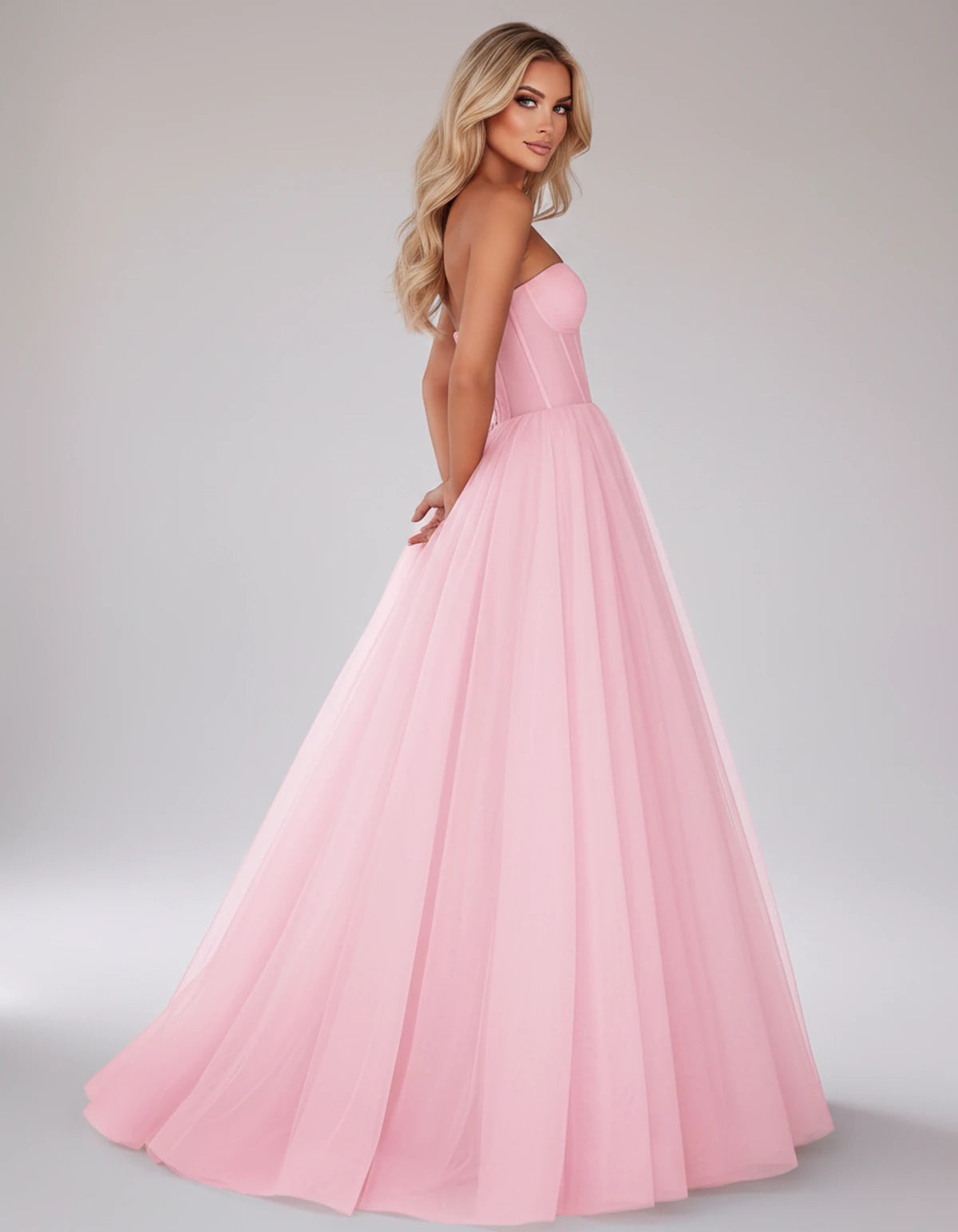 Morvenna Maxi Dresses — Pink | SKU: RB-922445-pink-2,RB-922445-pink-4,RB-922445-pink-6,RB-922445-pink-8,RB-922445-pink-10,RB-922445-pink-12,RB-922445-pink-14,RB-922445-pink-16,RB-922445-pink-16W,RB-922445-pink-18W,RB-922445-pink-20W,RB-922445-pink-22W
