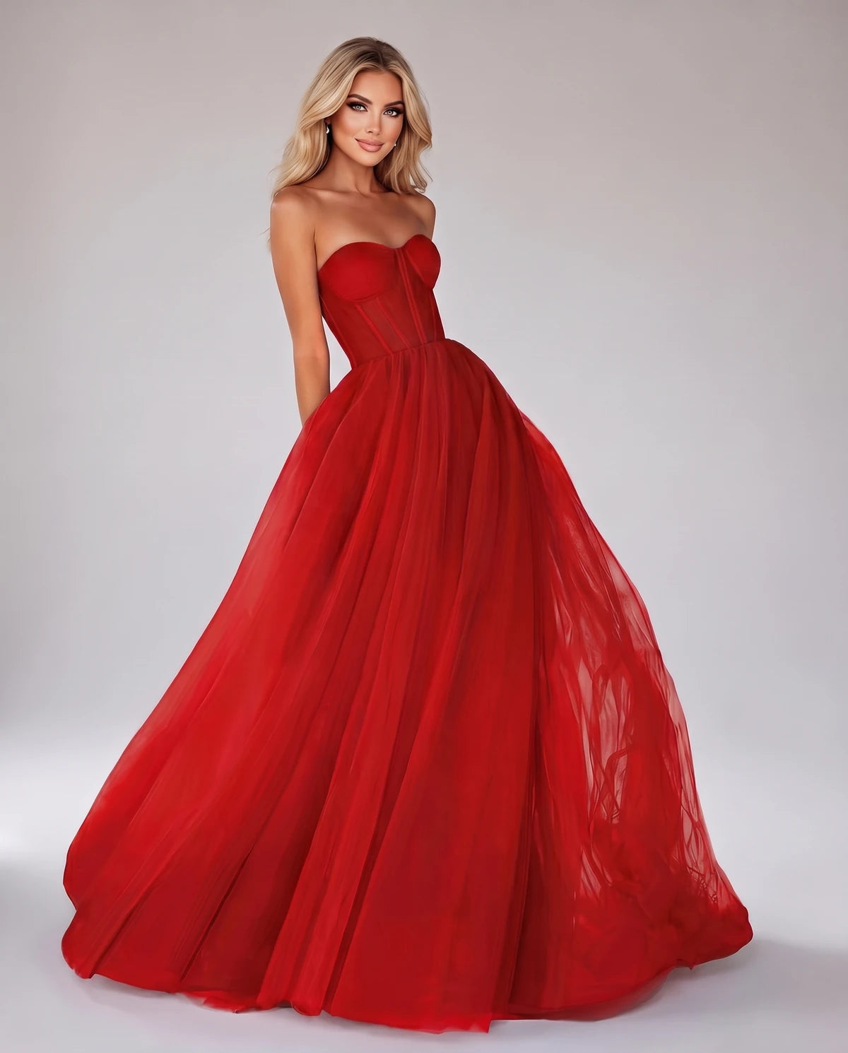 Morvenna Maxi Dresses — Red