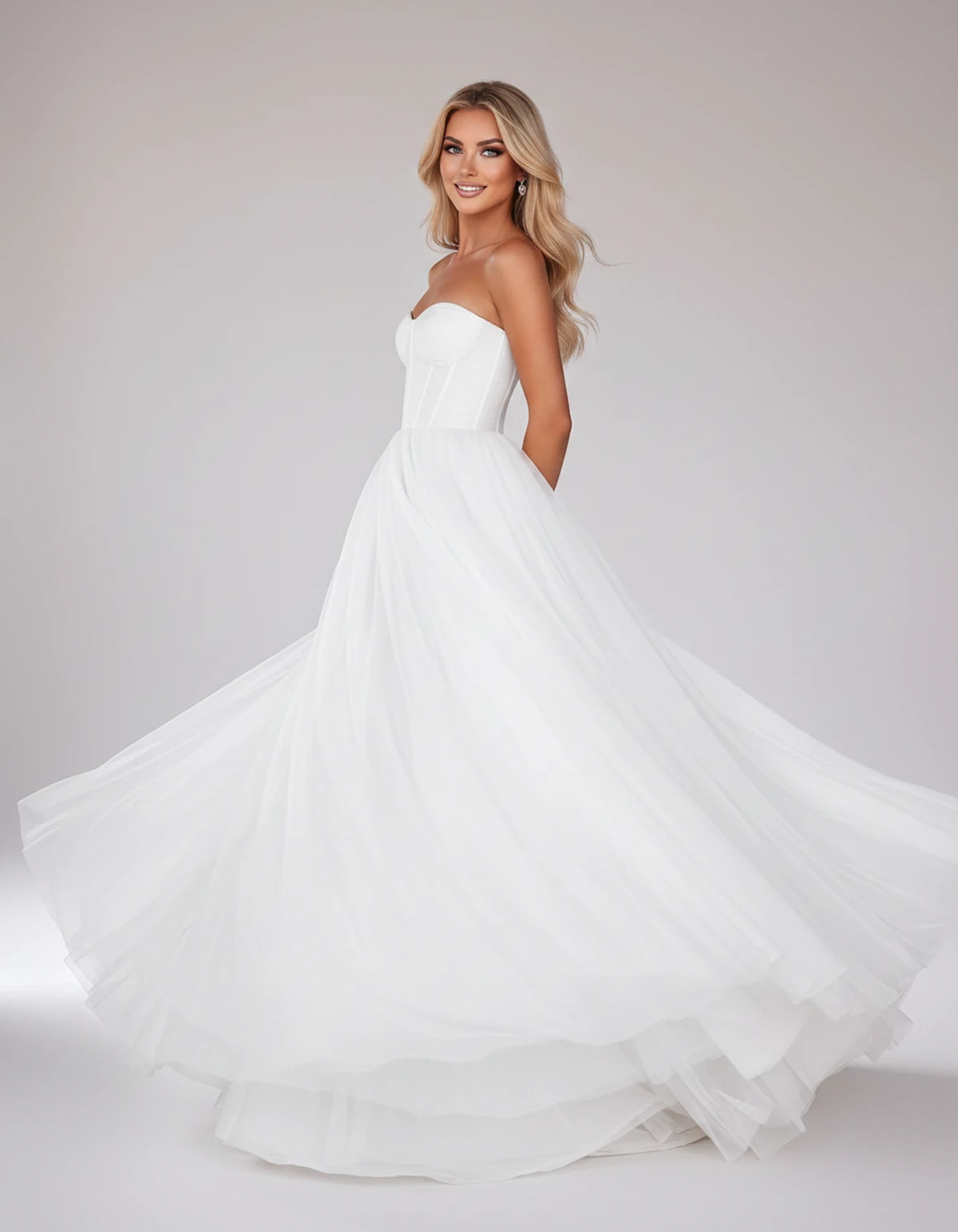 Morvenna Maxi Dresses — White | SKU: RB-922445-white-2,RB-922445-white-4,RB-922445-white-6,RB-922445-white-8,RB-922445-white-10,RB-922445-white-12,RB-922445-white-14,RB-922445-white-16,RB-922445-white-16W,RB-922445-white-18W,RB-922445-white-20W,RB-922445-white-22W
