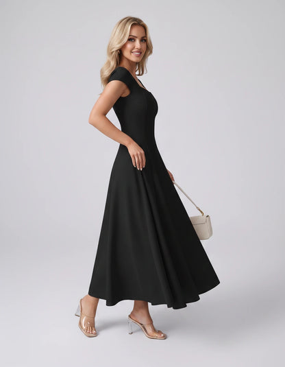 Myrtille Midi Dresses — Black