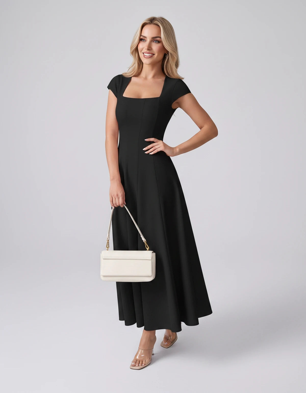 Myrtille Midi Dresses — Black | SKU: RB-2d8d50-black-XS,RB-2d8d50-black-S,RB-2d8d50-black-M,RB-2d8d50-black-L,RB-2d8d50-black-XL,RB-2d8d50-black-2XL