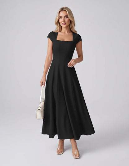 Myrtille Midi Dresses — Black | SKU: RB-2d8d50-black-XS,RB-2d8d50-black-S,RB-2d8d50-black-M,RB-2d8d50-black-L,RB-2d8d50-black-XL,RB-2d8d50-black-2XL