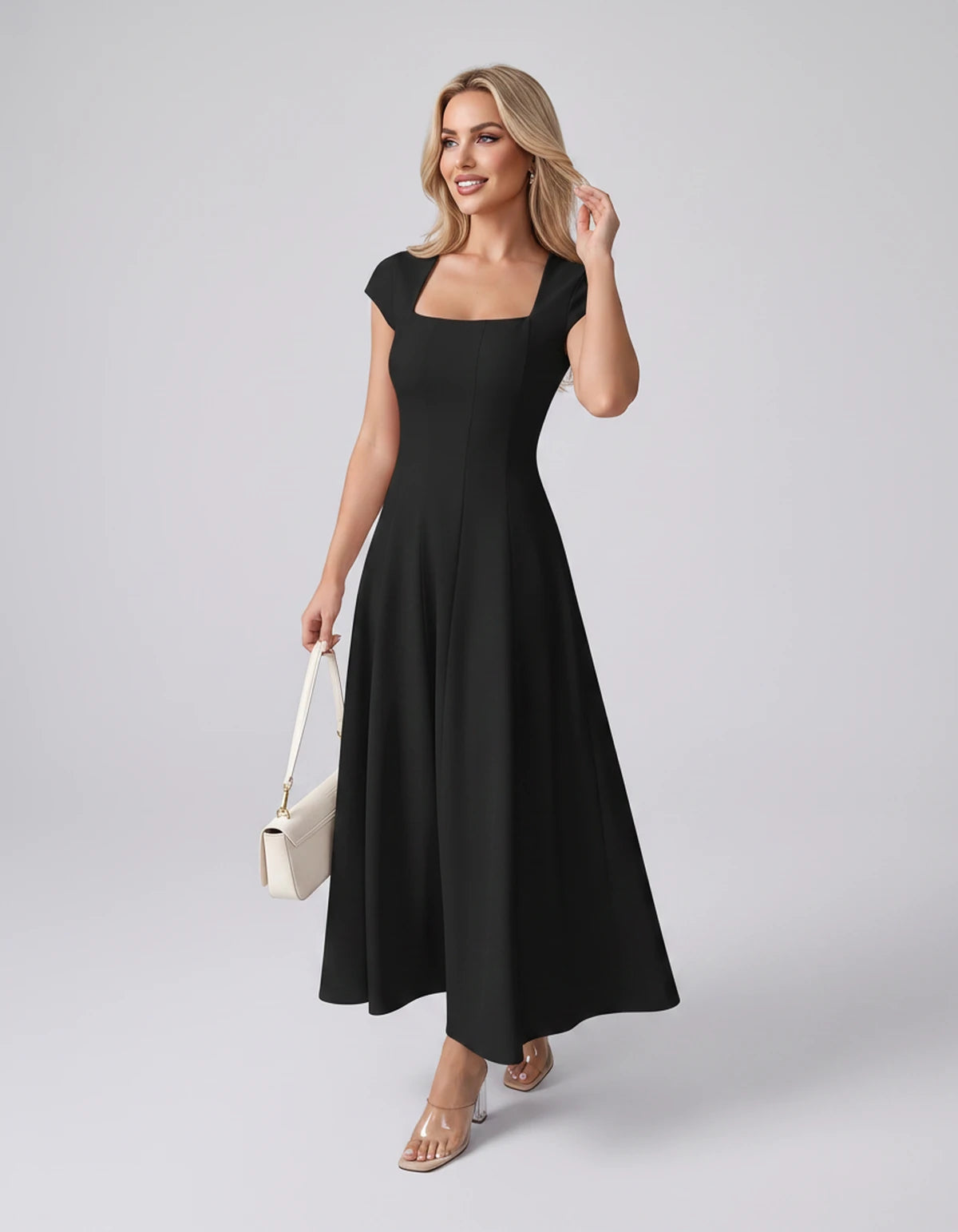 Myrtille Midi Dresses — Black | SKU: RB-2d8d50-black-XS,RB-2d8d50-black-S,RB-2d8d50-black-M,RB-2d8d50-black-L,RB-2d8d50-black-XL,RB-2d8d50-black-2XL