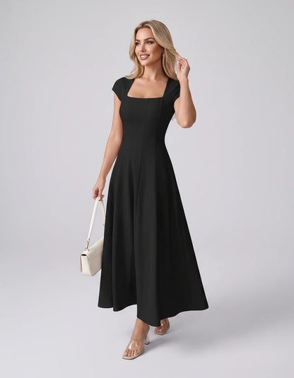 Myrtille Midi Dresses — Black | SKU: RB-2d8d50-black-XS,RB-2d8d50-black-S,RB-2d8d50-black-M,RB-2d8d50-black-L,RB-2d8d50-black-XL,RB-2d8d50-black-2XL