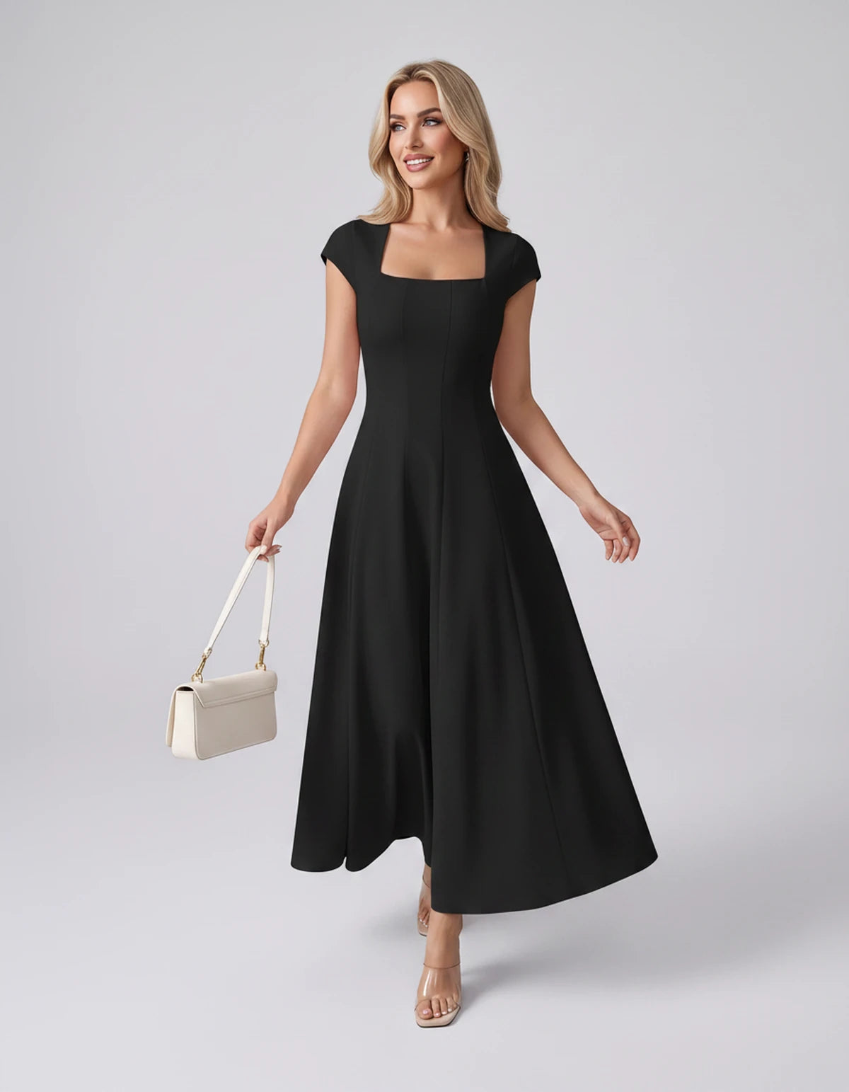 Myrtille Midi Dresses — Black | SKU: RB-2d8d50-black-XS,RB-2d8d50-black-S,RB-2d8d50-black-M,RB-2d8d50-black-L,RB-2d8d50-black-XL,RB-2d8d50-black-2XL