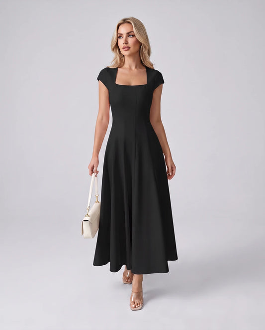 Myrtille Midi Dresses — Black | SKU: RB-2d8d50-black-XS,RB-2d8d50-black-S,RB-2d8d50-black-M,RB-2d8d50-black-L,RB-2d8d50-black-XL,RB-2d8d50-black-2XL