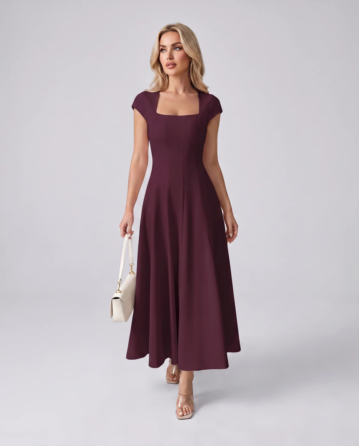 Myrtille Midi Dresses — Fuchsia