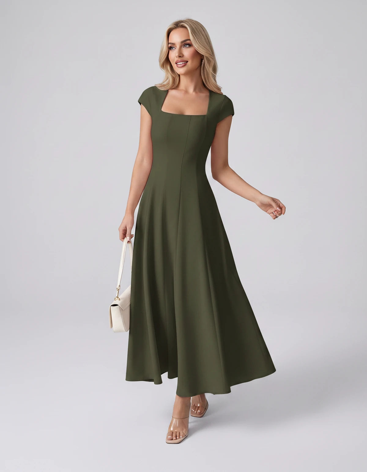 Myrtille Midi Dresses — Green
