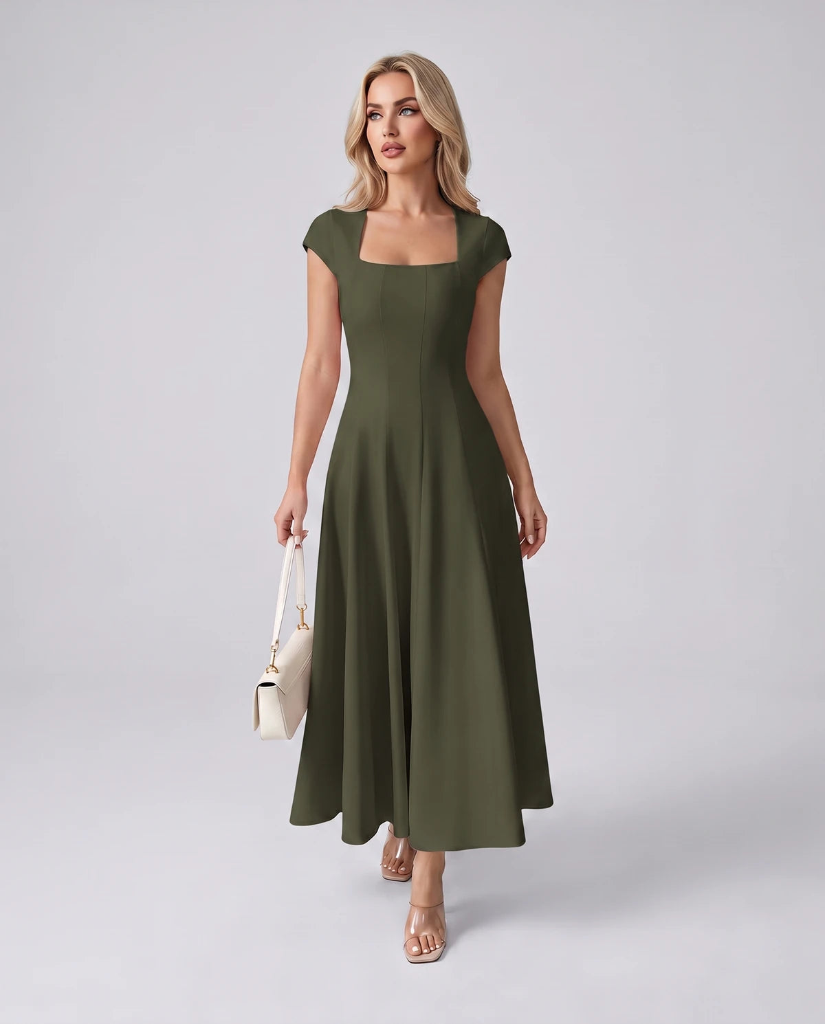 Myrtille Midi Dresses — Green | SKU: RB-2d8d50-green-XS,RB-2d8d50-green-S,RB-2d8d50-green-M,RB-2d8d50-green-L,RB-2d8d50-green-XL,RB-2d8d50-green-2XL
