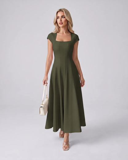 Myrtille Midi Dresses — Green | SKU: RB-2d8d50-green-XS,RB-2d8d50-green-S,RB-2d8d50-green-M,RB-2d8d50-green-L,RB-2d8d50-green-XL,RB-2d8d50-green-2XL